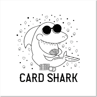 Funny Card Shark Poker Player Gift Posters and Art